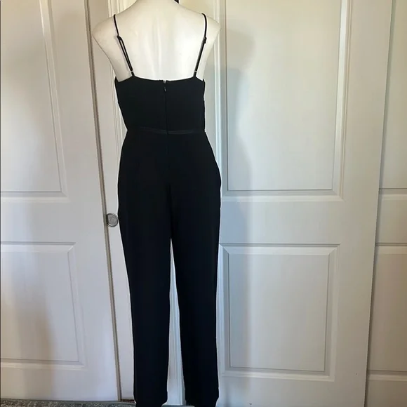 Anthropologie Maeve Black Asymmetrical Jumpsuit with Wide-Leg Design - Picture 6 of 13